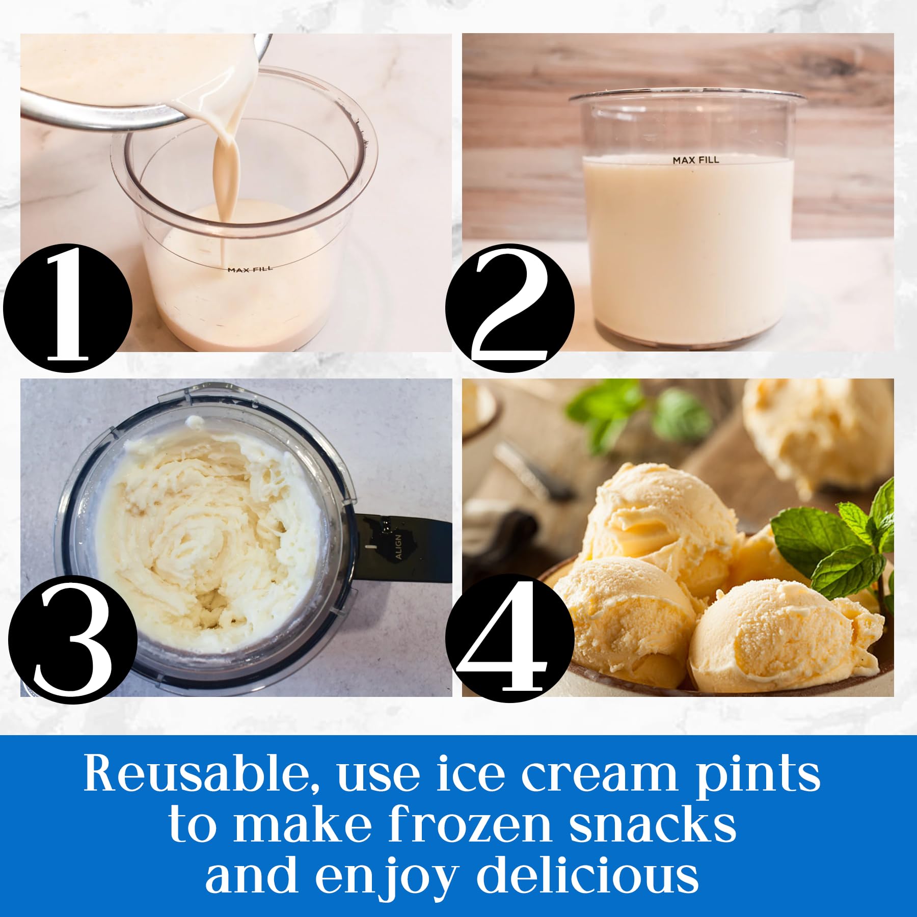 Gropecan Creami pints demonstrate heat and cold resistance for versatile use