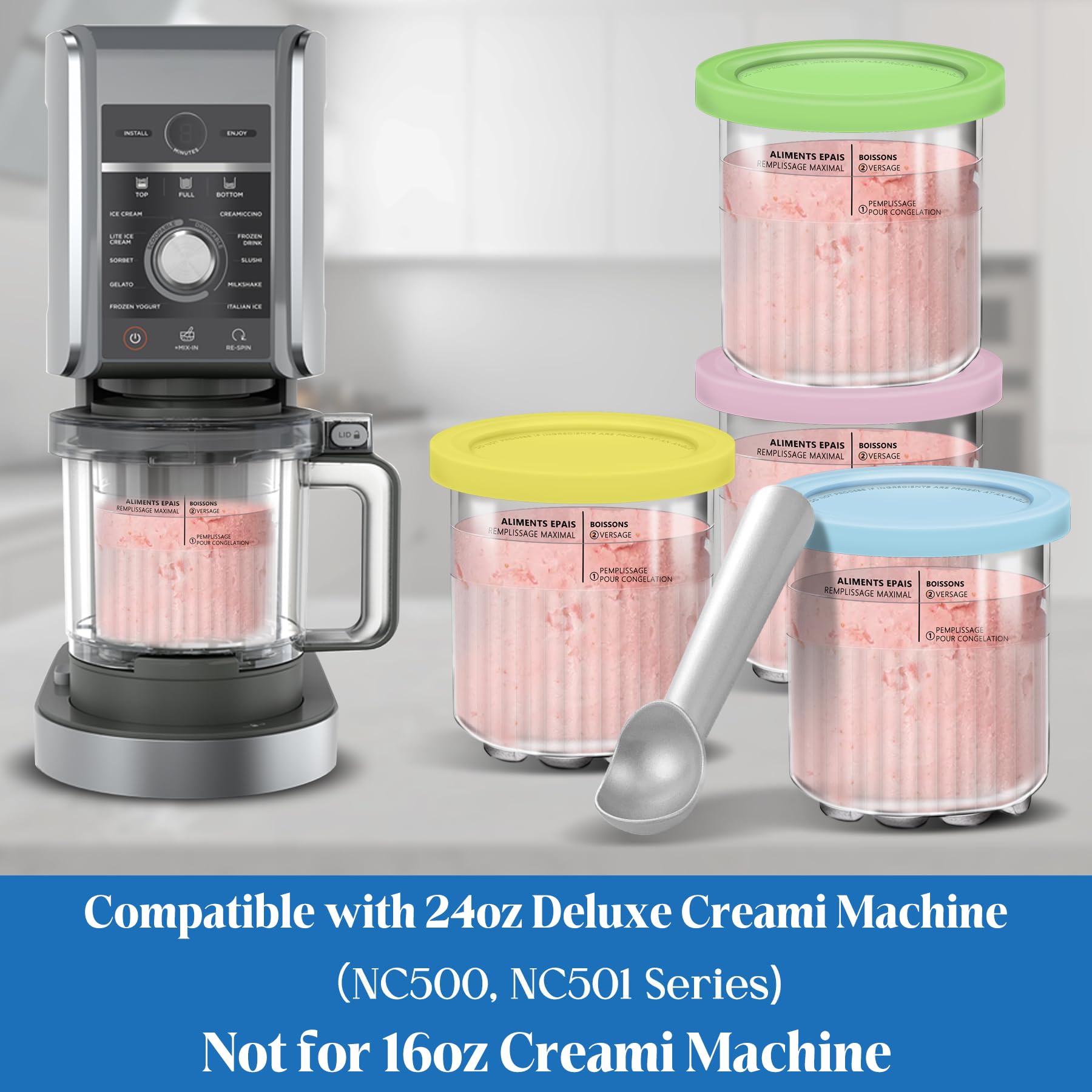 Gropecan Creami pints for Ninja compatibility, ideal for quick flavor experiments.