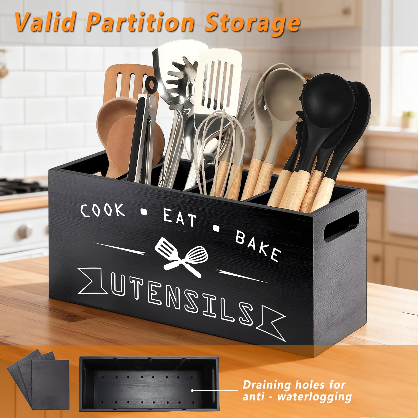 Remove dividers to expand space for larger utensils or gadgets