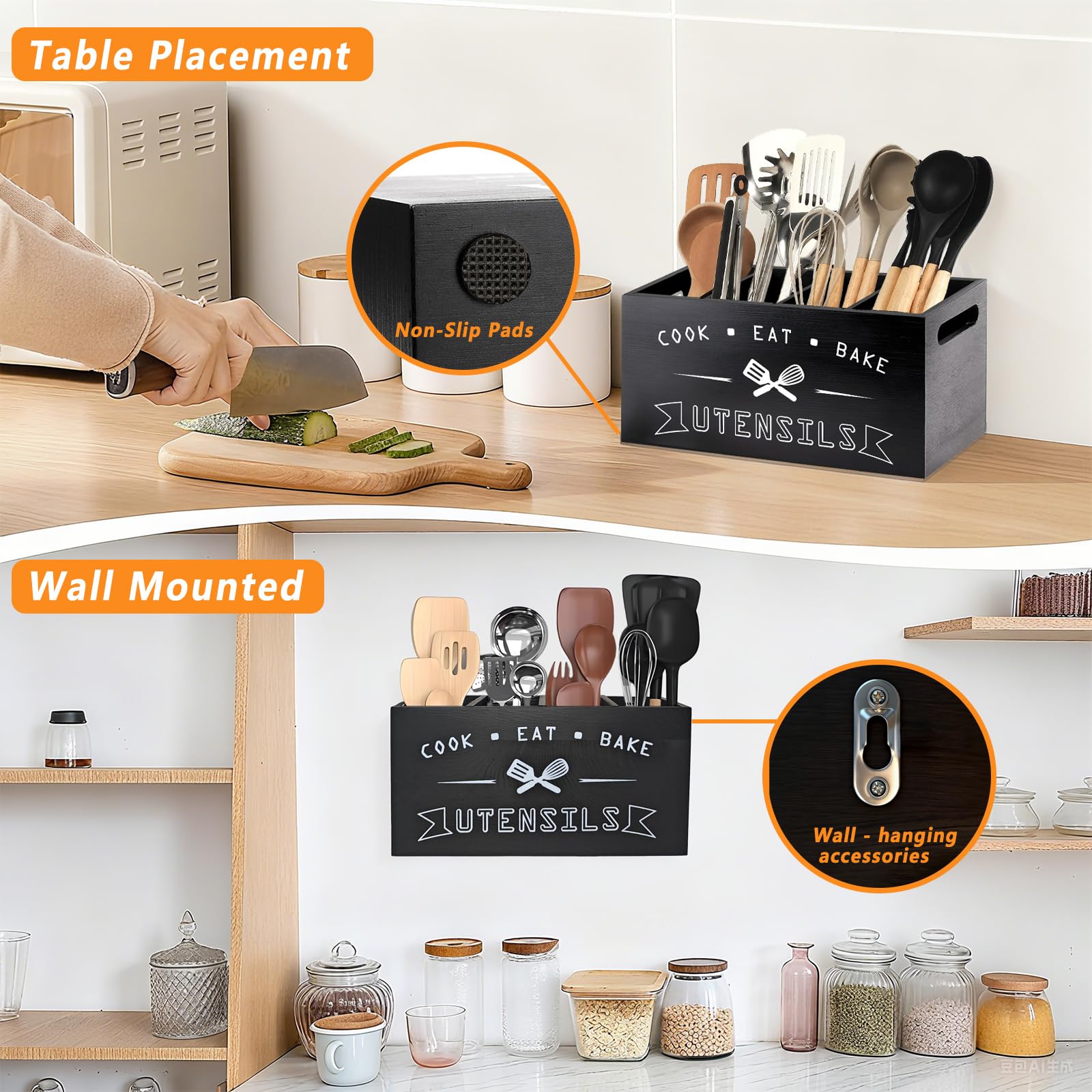 Versatile use for parties or RV trips with ample utensil capacity