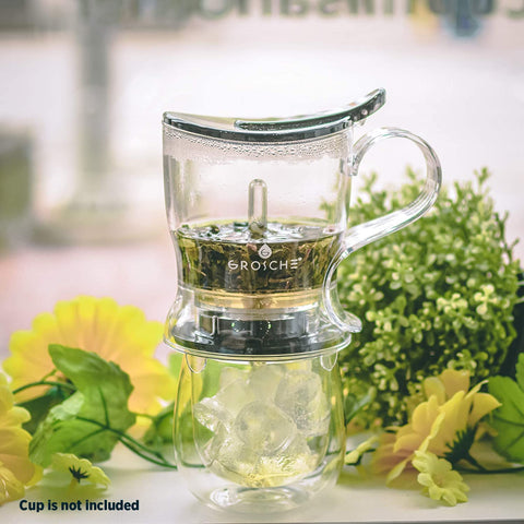 Bottom-dispensing mechanism on GROSCHE Aberdeen teapot in action