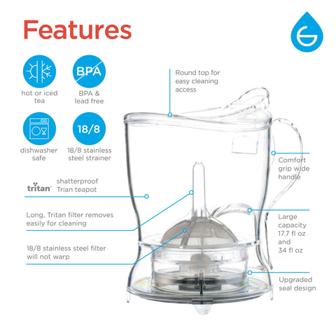 GROSCHE Aberdeen teapot is dishwasher-safe for effortless cleanup