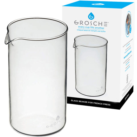 GROSCHE replacement beaker ensures longevity when using non-metal utensils.