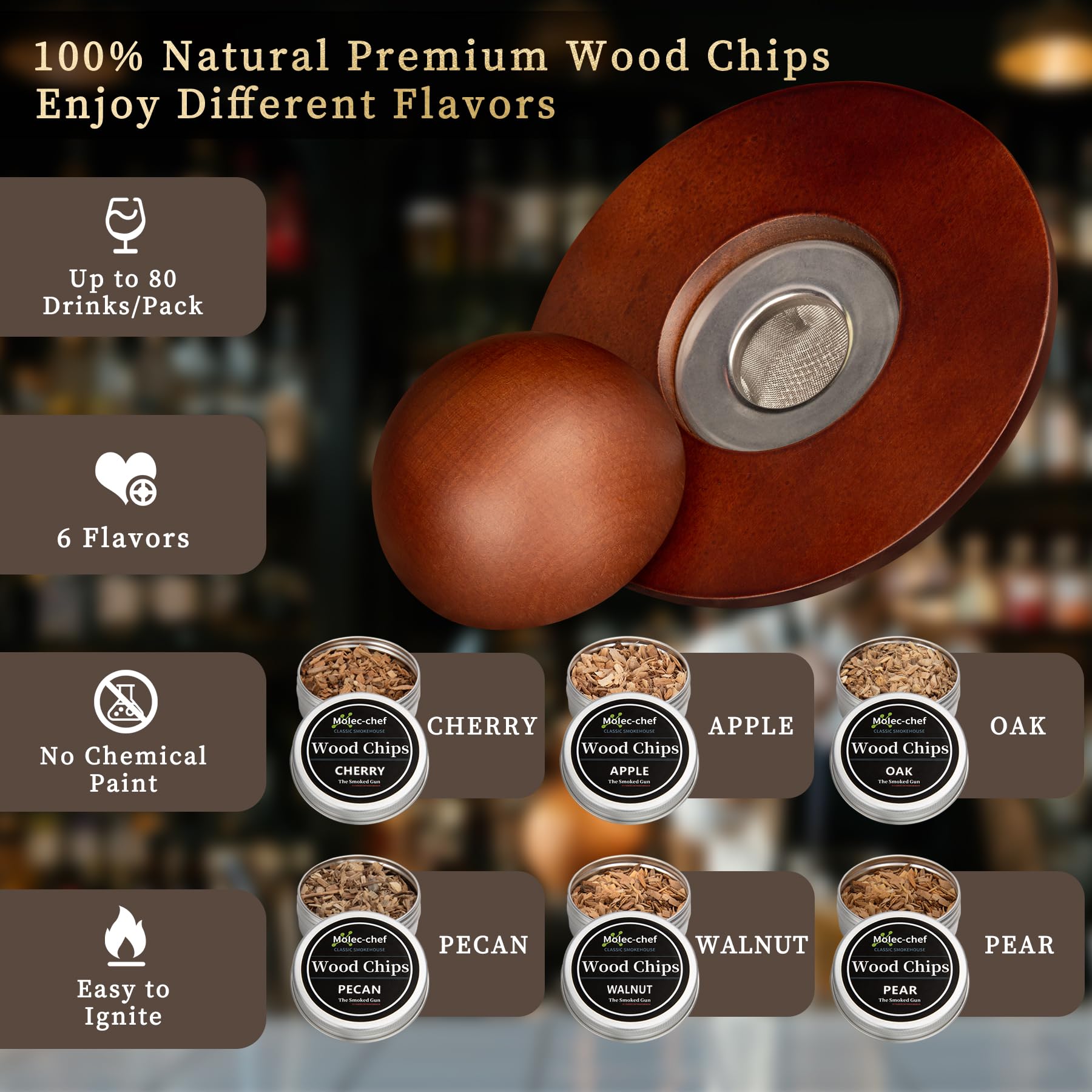 Grovind old fashioned smoker kit with a how-to guide enhances at-home bartending.