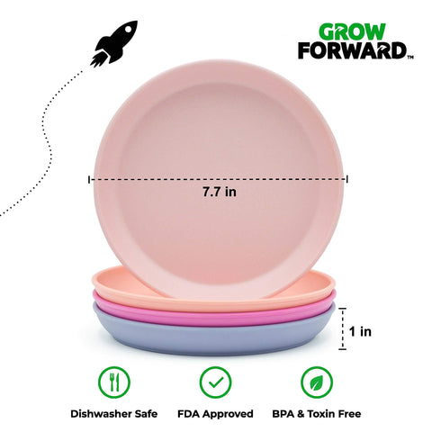 Grow Forward bamboo plates scratch-proof finish stays looking fresh after daily use