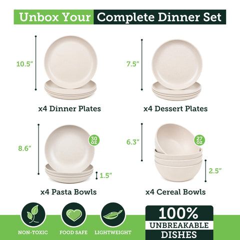 Grow Forward cereal bowl 27 oz sturdy and lightweight for cereals or soup