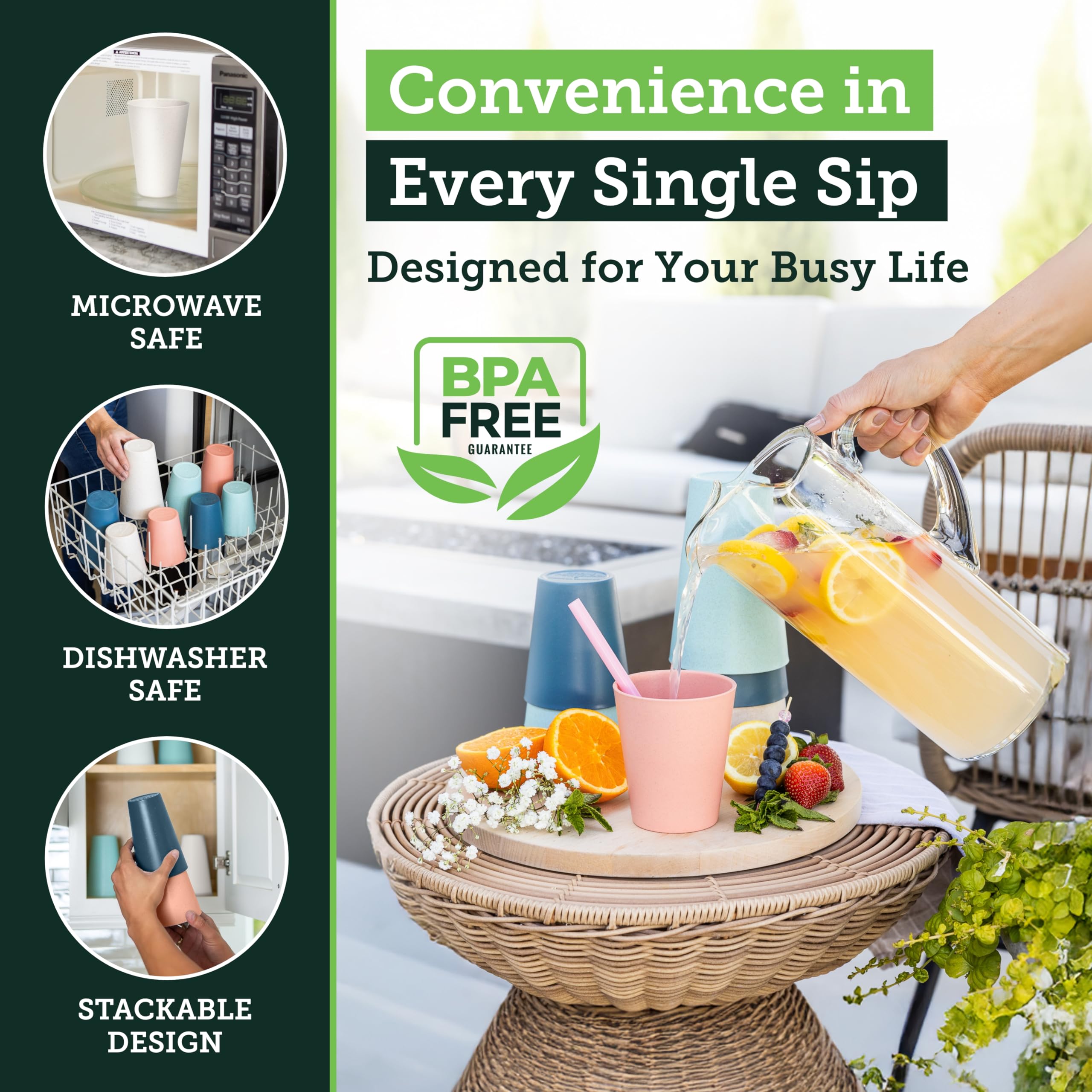 Grow Forward dishwasher-safe cups for easy cleanup after meals