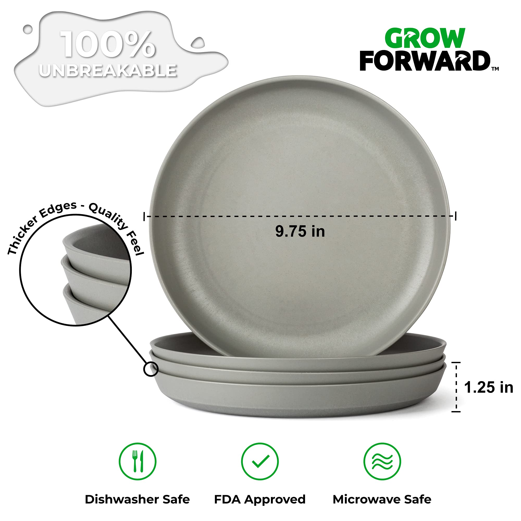 Outdoor dining with Grow Forward Feather dinnerware set.