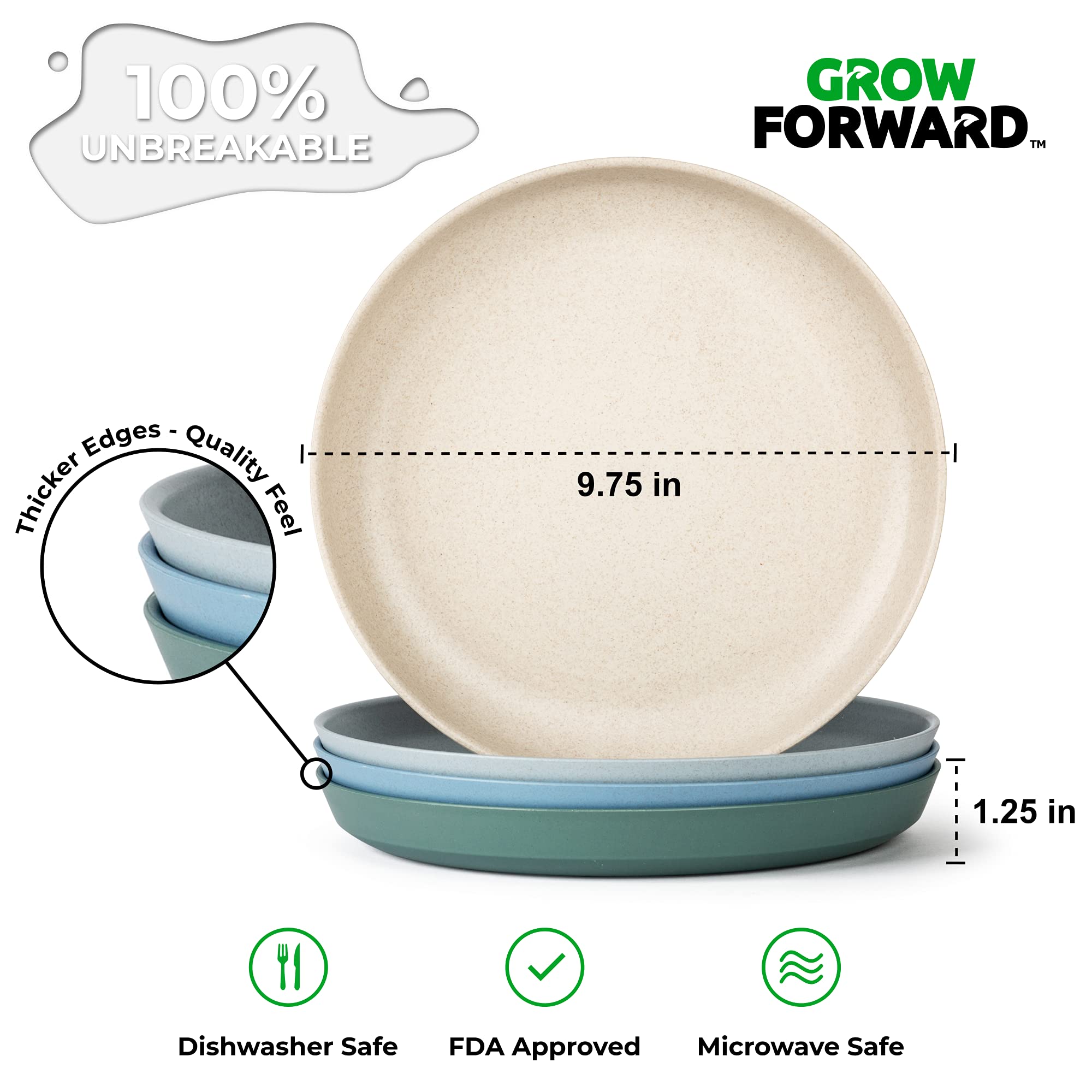 Grow Forward Oasis 28oz bowls provide ample portions for soups or cereals.