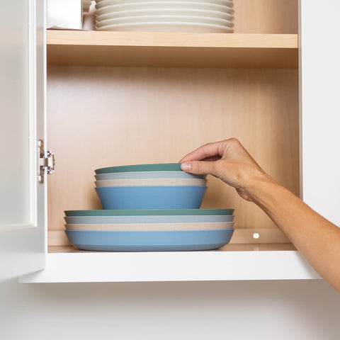 Grow Forward Oasis outdoor-ready dinnerware ideal for camping and RV trips.