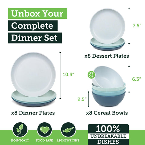Grow Forward Seascape 27 oz cereal bowl, lightweight and durable for everyday use.