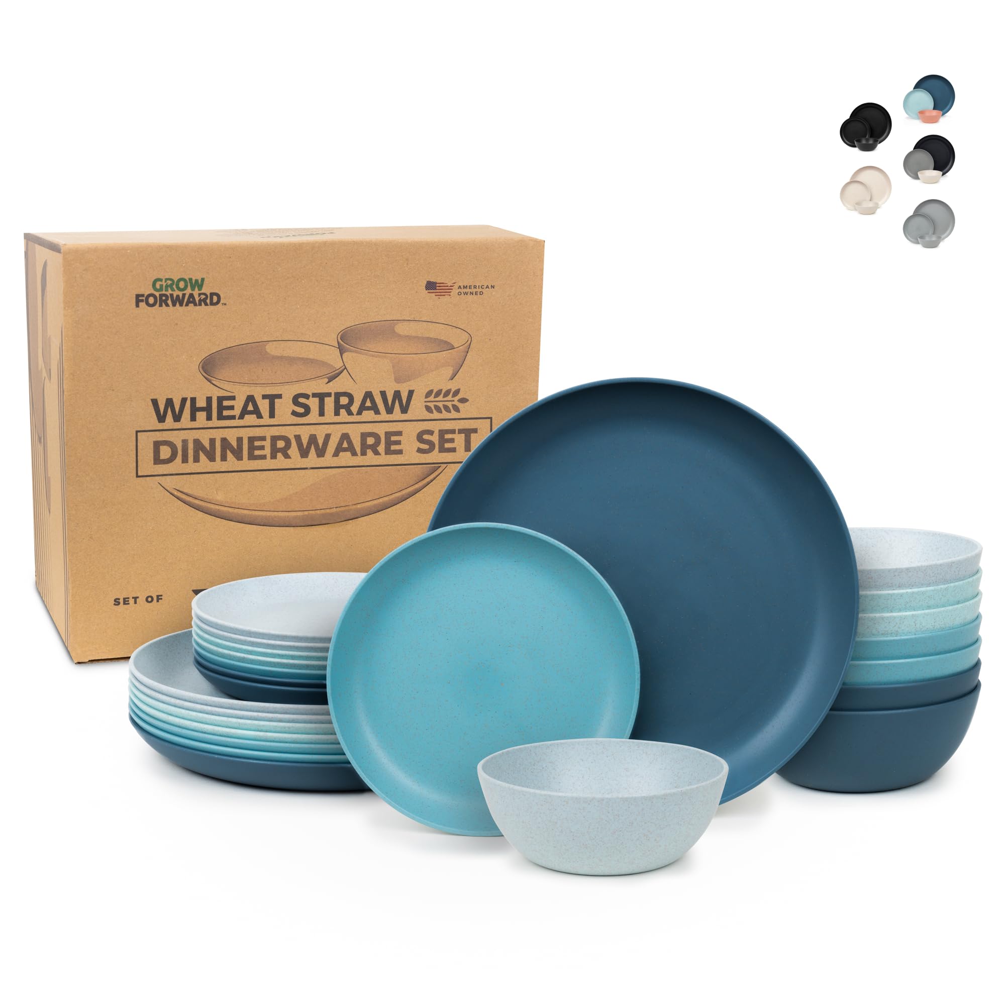 Grow Forward Seascape 10.5-inch dinner plate, unbreakable for outdoor dining.