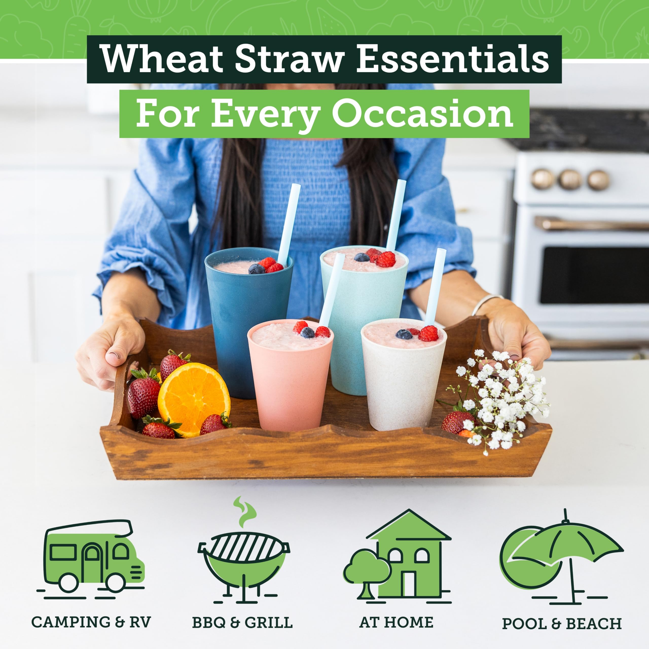 Grow Forward 20oz wheat straw cup ready for larger servings and outdoor use