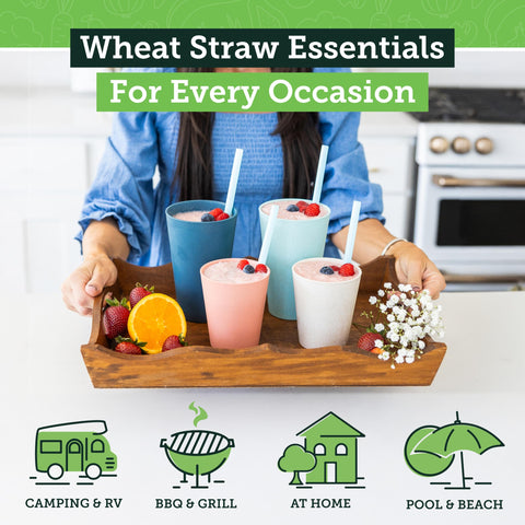 Grow Forward 20oz wheat straw cup ready for larger servings and outdoor use