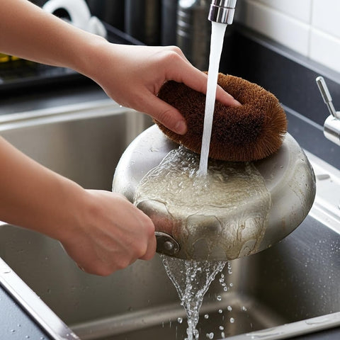 GrowByCoco Tawashi natural brushes reduce plastic waste in kitchens.