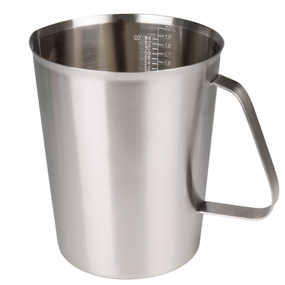 GRSPEHS measuring cup 64oz with dual oz/ml markings for precise pours in espresso and latte art.