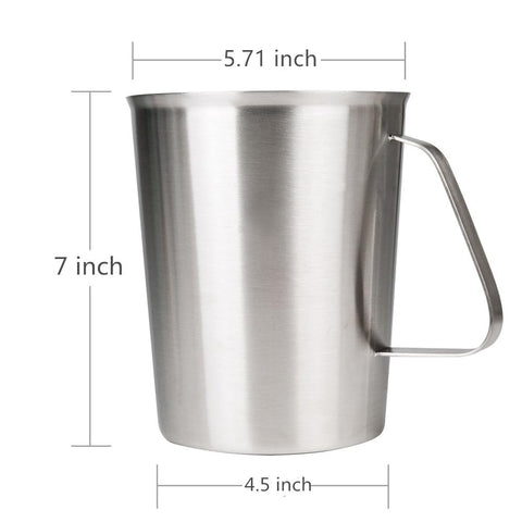 GRSPEHS stainless steel frothing pitcher with a wide mouth for easy cleaning and foam control.