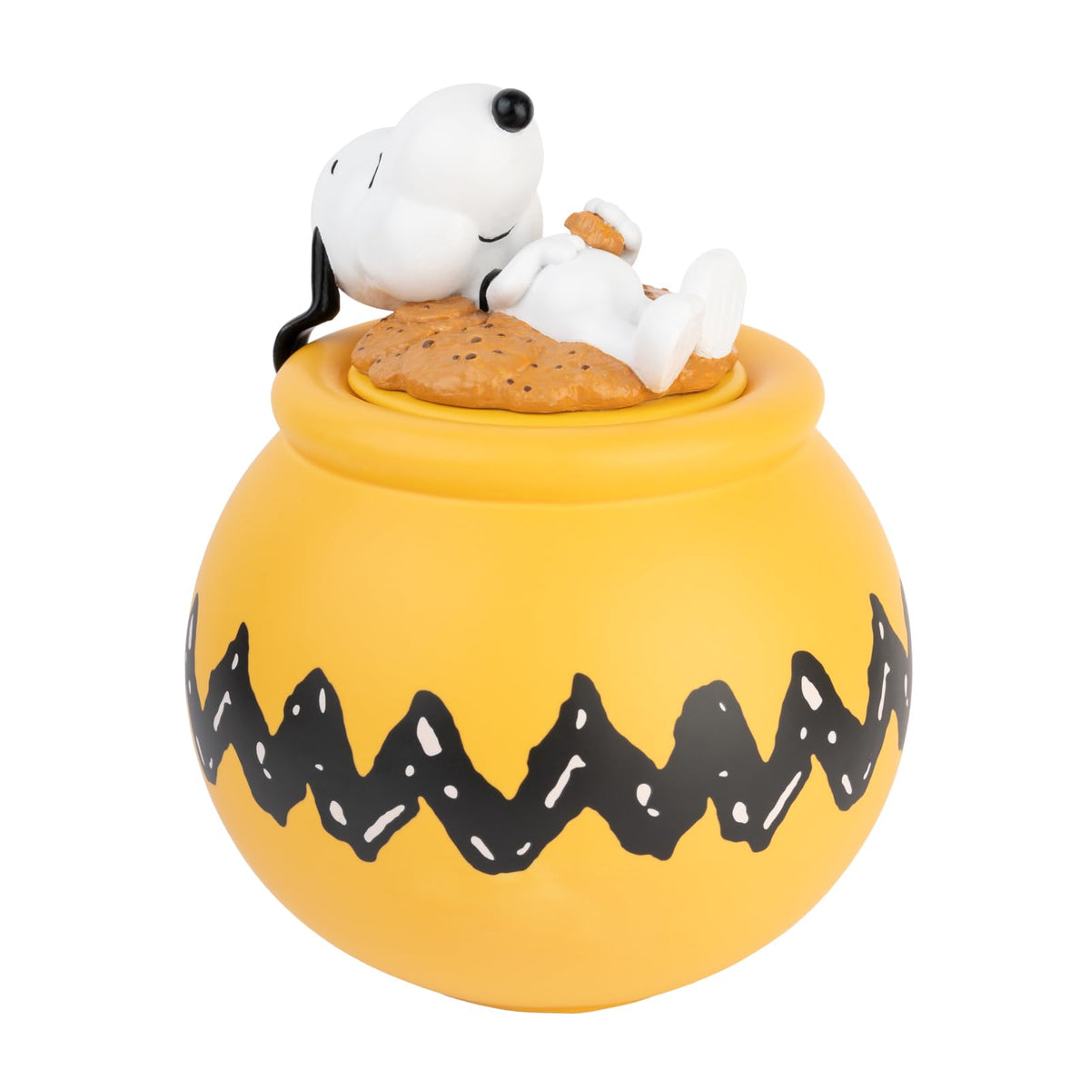 Grupo Erik Snoopy cookie jar with lid adds playful kitchen charm and keeps cookies crisp.