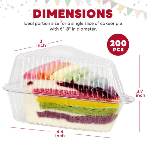 GRWJHUM pie slice boxes with transparent lids for display