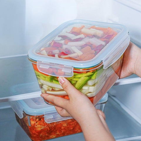 GRZJOPP stackable design helps organize fridge and pantry efficiently.