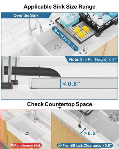 GSlife adjustable feet extend to fit various sink widths