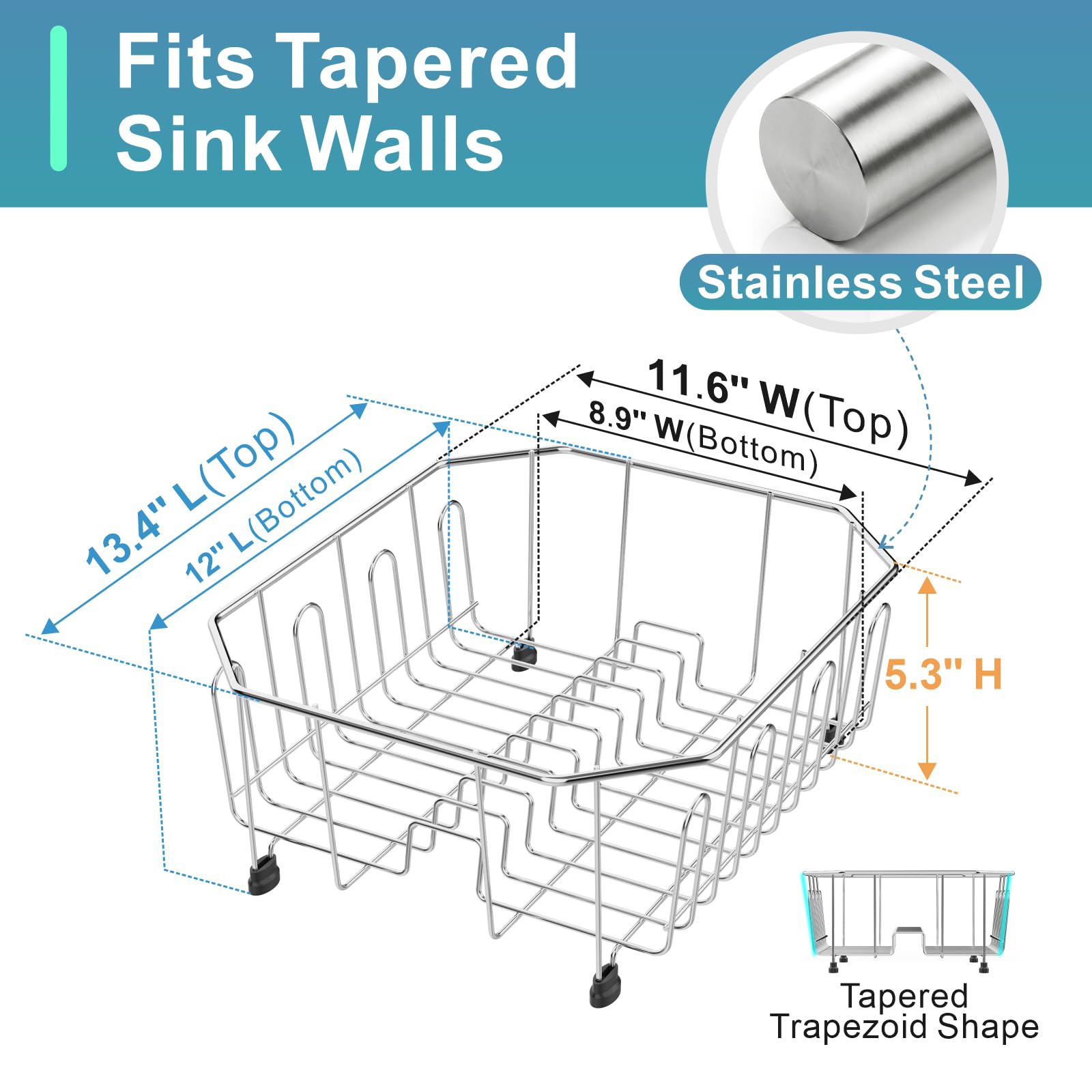 GSlife in-sink rack with plates and cups drying together efficiently