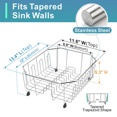 GSlife in-sink rack with plates and cups drying together efficiently