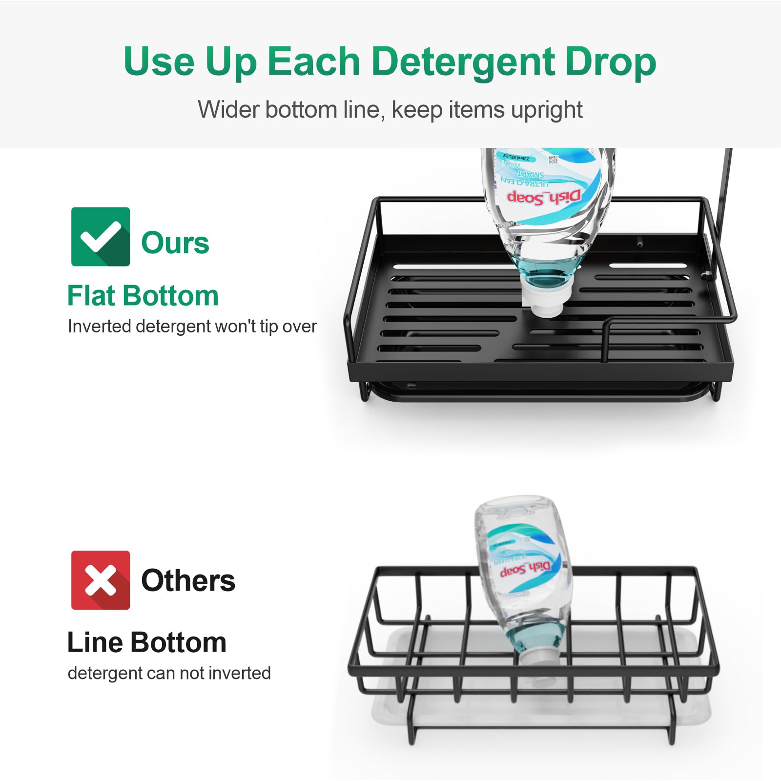 GSlife Sink Caddy rust-proof metal frame supports durable organization.