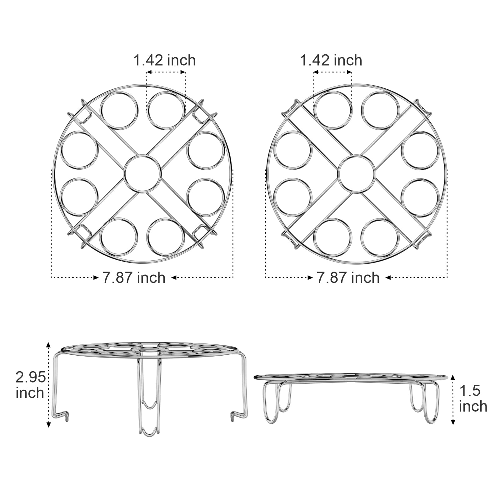 GSlife steam rack in pot demonstrates even heat circulation