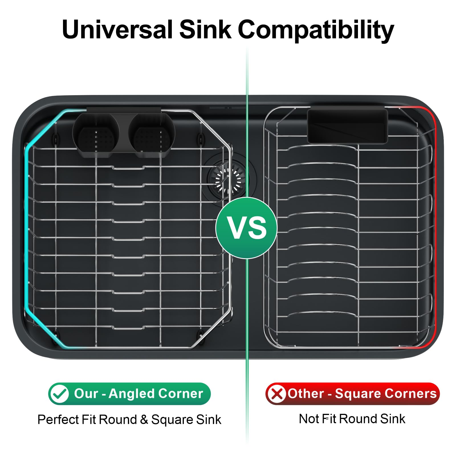GSlife universal sink compatibility fits square or round sinks