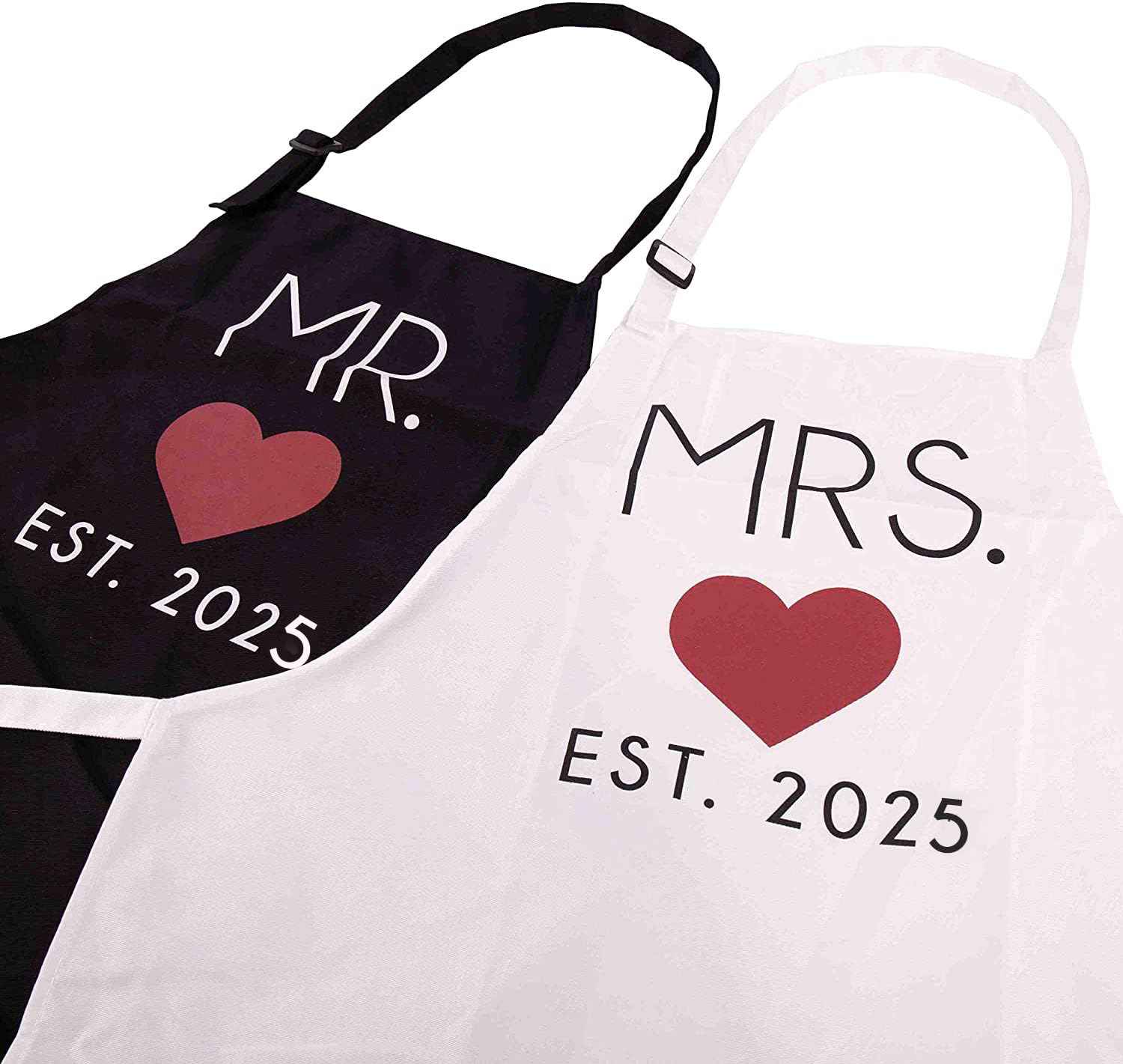 GSM Brands Mrs. Est. 2025 apron front view for shared kitchen moments