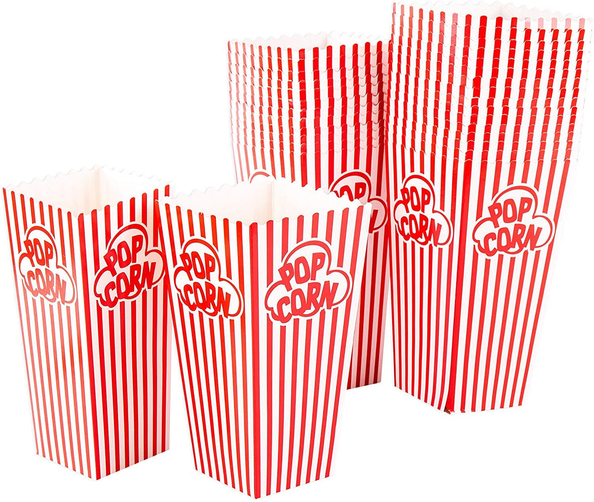 GSM Brands striped popcorn container ideal for home theater snacks