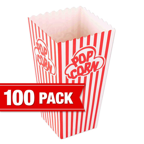 GSM Brands striped red-white popcorn box adds movie night ambiance