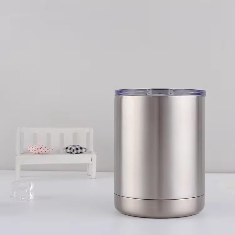 Gteller 10oz Lowball Tumbler interior polished finish resists flavor transfer.