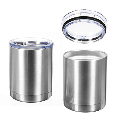 Gteller 10oz Lowball Tumbler side profile emphasizes ergonomic grip.