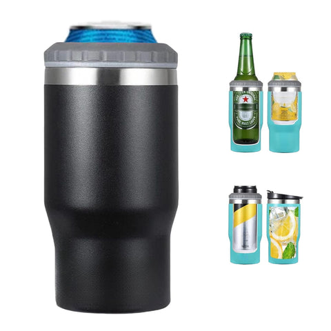 Gteller 4-in-1 stainless steel can/bottle insulator keeps beverages cool for hours.