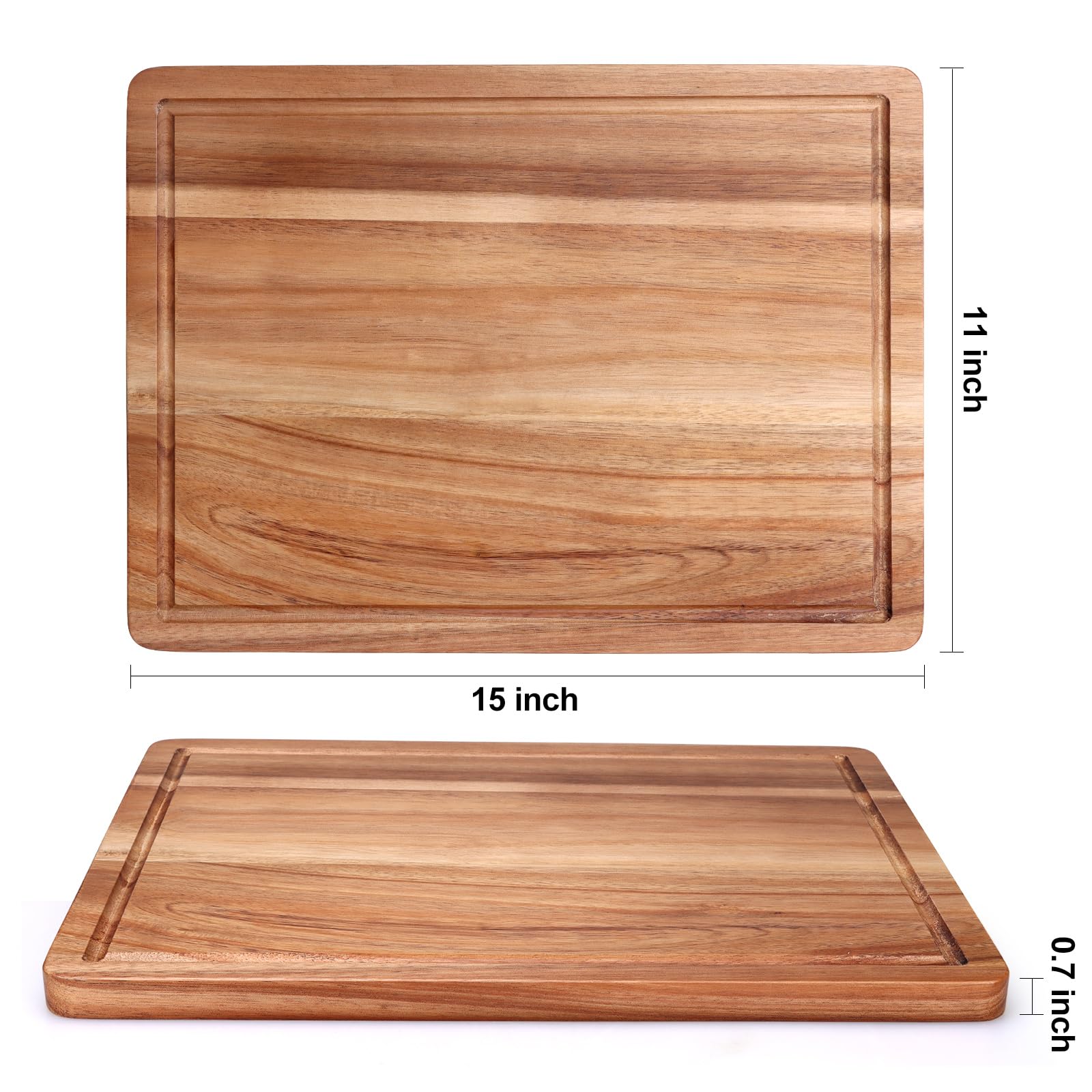 Gtencemen Acacia cutting board durable hardwood for daily kitchen use.