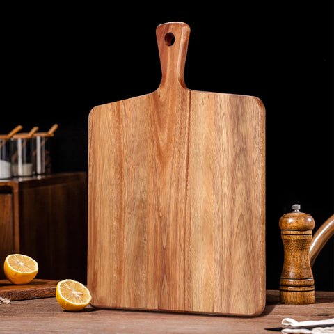 Gtencemen acacia serving board for bread and fruit presentation