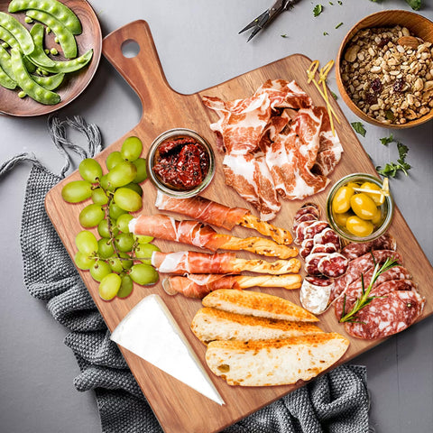 Gtencemen cutting board with rustic farmhouse finish on counter