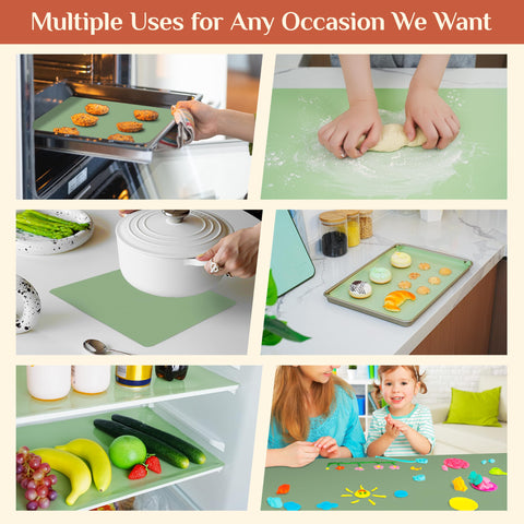 GTJ silicone mat easy to clean with warm soapy water after baking