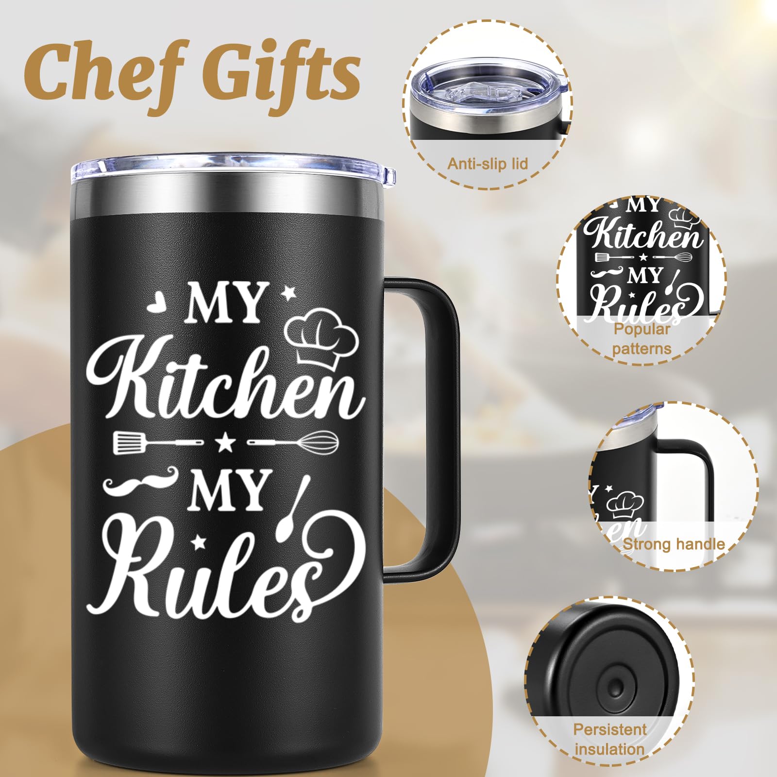 Gtmileo Chef Gifts double-wall insulation graphic illustrating temperature retention