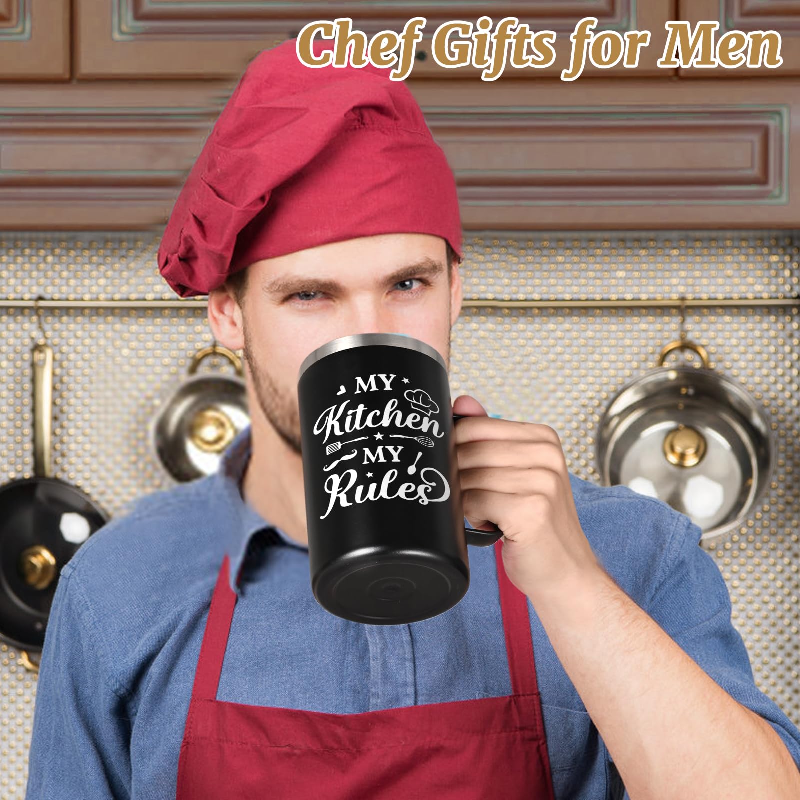 Gtmileo Chef Gifts sturdy handle detail emphasizing comfortable grip during cooking prep