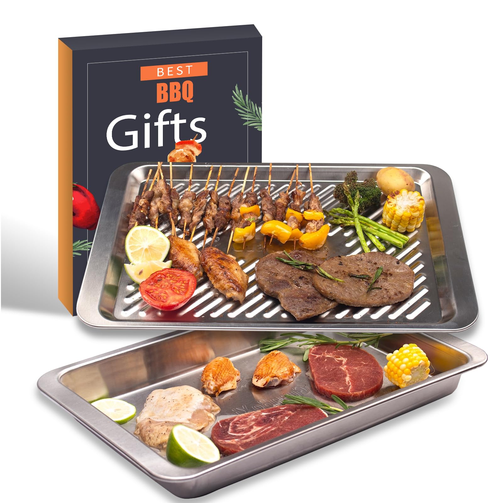 GuanBoXin deep prep tray for raw meat, easy transport to the grill.