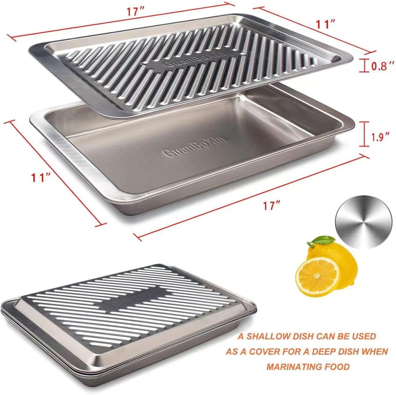 GuanBoXin shallow serving tray ready for plating and serving.