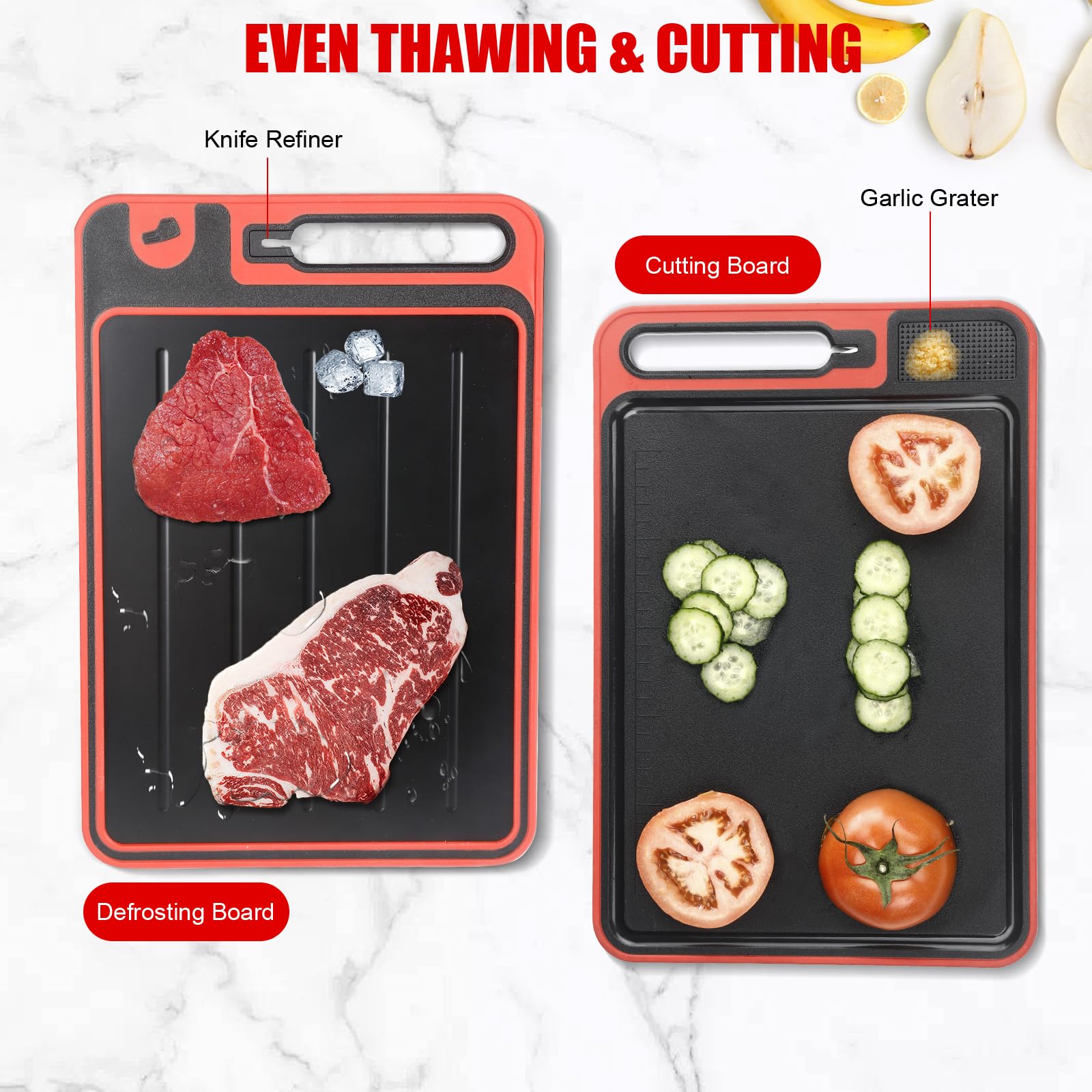 GuanBoXin 2-in-1 defrosting tray with aluminum surface speeds safe thawing