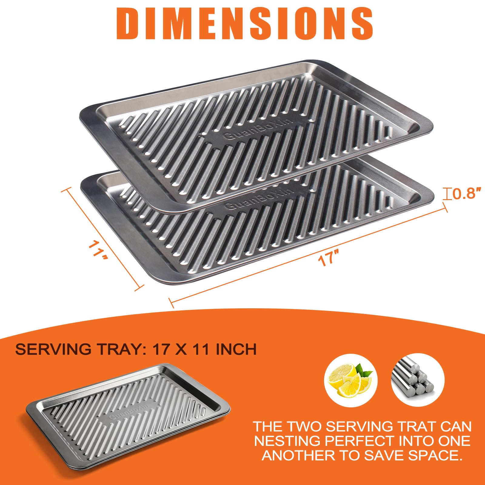GuanBoXin prep tray for raw meat separation keeps grill clean.