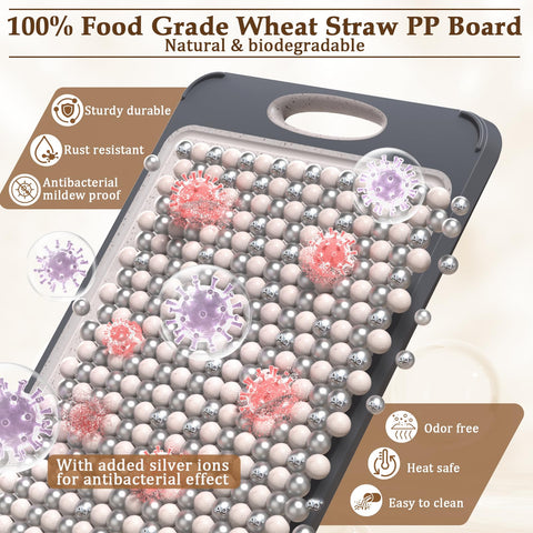 GUANCI cutting board garlic grinding area speeds up prep tasks.
