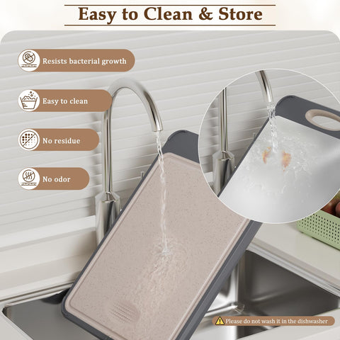 GUANCI cutting board round carry hole for easy transporting or hanging.