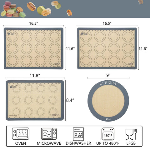 Guanci nonstick silicone mat withstands high heat for versatile baking