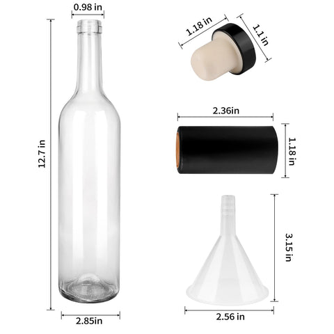 GUANENA 750ml bottle with funnel for clean pours and reduced waste.